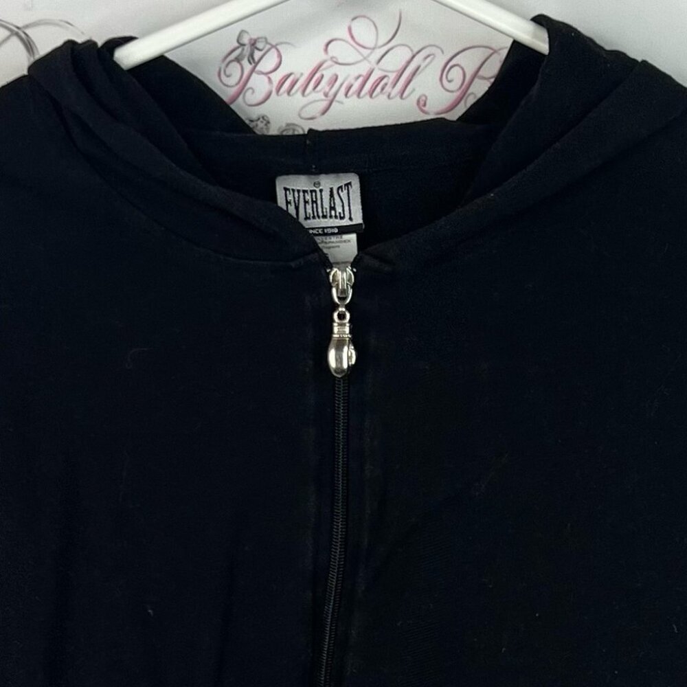 Everlast Hoodie Sweater Zip Up Boxing Gloves Detail Black Zip-Up Jacket View 4